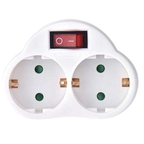 Technik Professional elosztó fali 2 utas + kapcsoló 16A (MT-2WS)