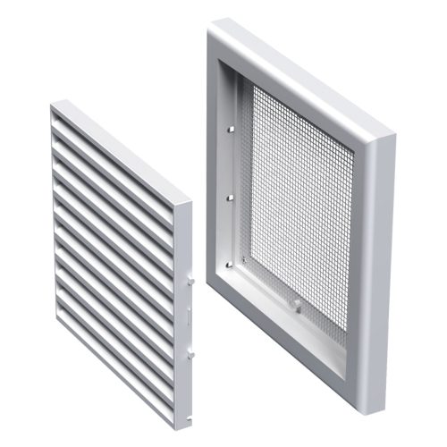 Vents szellőzőrács szúnyoghálóval 154x154mm (MV 100S ABS)