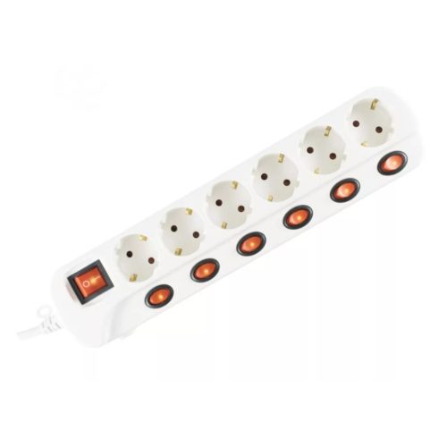 Home hálózati elosztó kapocsolós 3m (NVK 06K-3/WH/1,5)