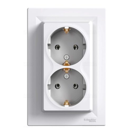 Asfora 2x2P+F csatlakozóaljzat csavaros (SCHEPH9900121)