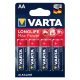 Varta Longlife Max Power Alkáli Ceruza Elem AA (VLLMPAA)