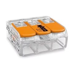   Wago vezeték összekötő sodrott 3-as átlátszó 0,2- 4mm2, 32A (221-413)