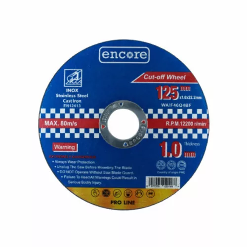 Encore inox vágókorong 125x1,0x22,23mm (YDM6001-125X)