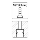 Yato pneumatikus gyorscsatlakozó 1/4" tömlővéges (YT-2396)
