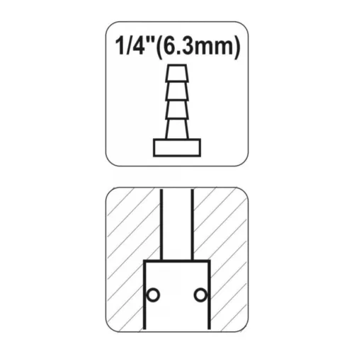 Yato pneumatikus gyorscsatlakozó 1/4" tömlővéges (YT-2396)