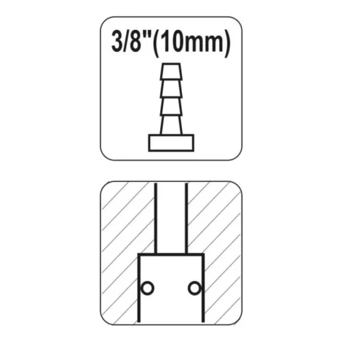 Yato pneumatikus gyorscsatlakozó 3/8" tömlővéges (YT-2397)
