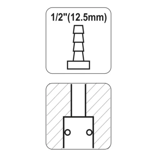 Yato pneumatikus gyorscsatlakozó 1/2" tömlővéges (YT-2398)