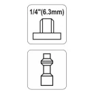 Yato pneumatikus tömlővég 1/4" menetes (YT-2399)