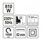 Yato YT-82141 elektromos gyalu 82 mm 810W