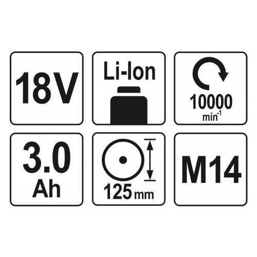 Yato YT-82828 akkus sarokcsiszoló 125mm