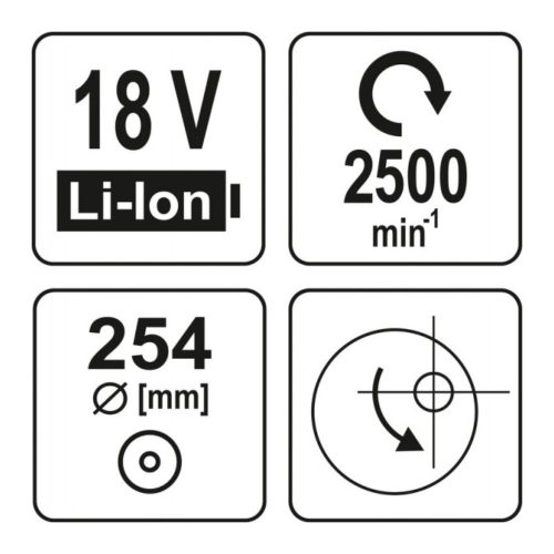 Yato akkus excenter polírozó 254mm akku és töltő nélkül (YT-82922)