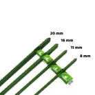 Műanyag bevonatos acélkaró d=11mm 150cm zöld