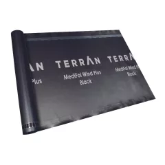 Terrán MediFol Wind Plus Black páraáteresztő tetőfólia 75m2/tekercs (15000946)