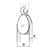 Kötélcsiga szimpla d=40 műa. görgő 1100kp d=9-hez (3317140)